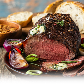 Holiday Roast with Red Wine Reduction