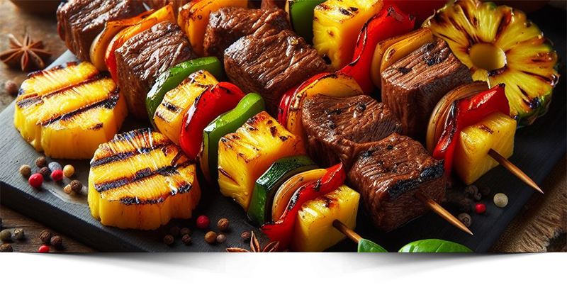 Grilled Hawaiian Beef Kabobs - Dakota Angus LLC