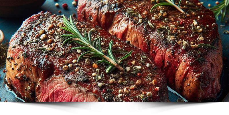 Herb-Rubbed Chuck Eye Steaks-horizontal Herb-Rubbed Chuck Eye Steaks horizontal